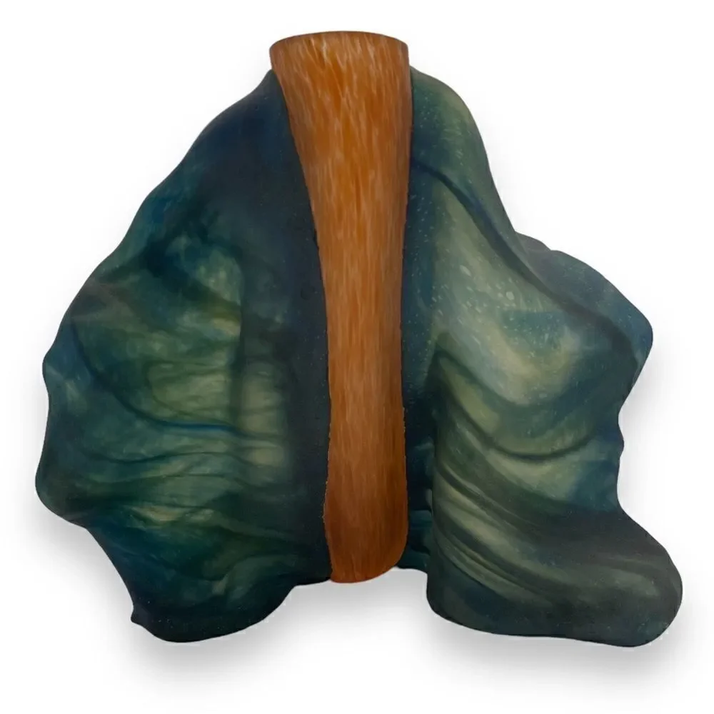 Susan Rankin Studio Art Glass Winged Vessel Bud Vase